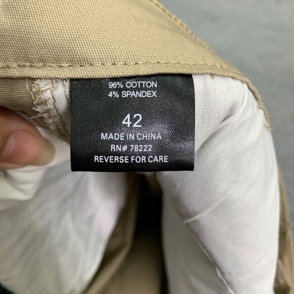 Blu Rock Shorts Mens 42 Khaki Cotton Blend 4 Way Stretch Cargo Pockets Belted - Picture 9 of 13